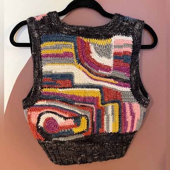 Sea New York Merino Wool Cropped Sweater Vest - Picture 2 of 4